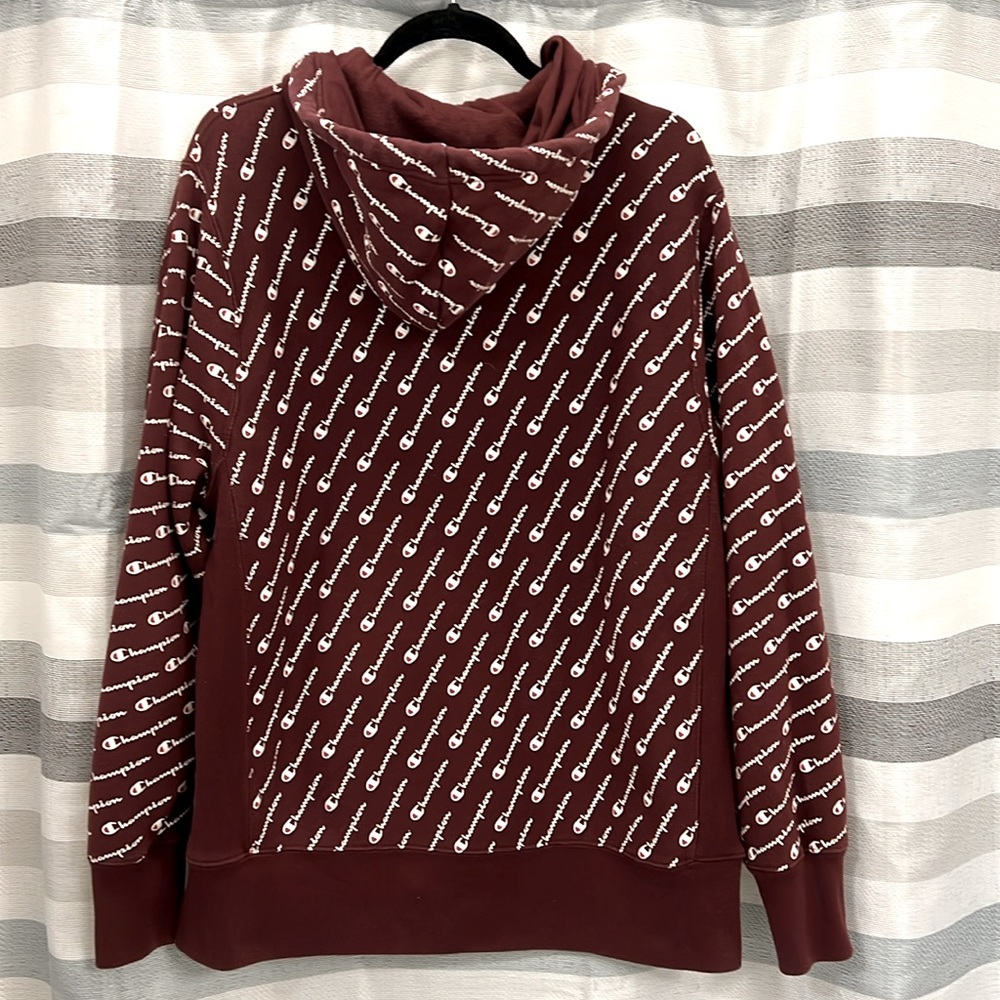 Champion Reverse Weave All Over Script Print Pull… - image 5